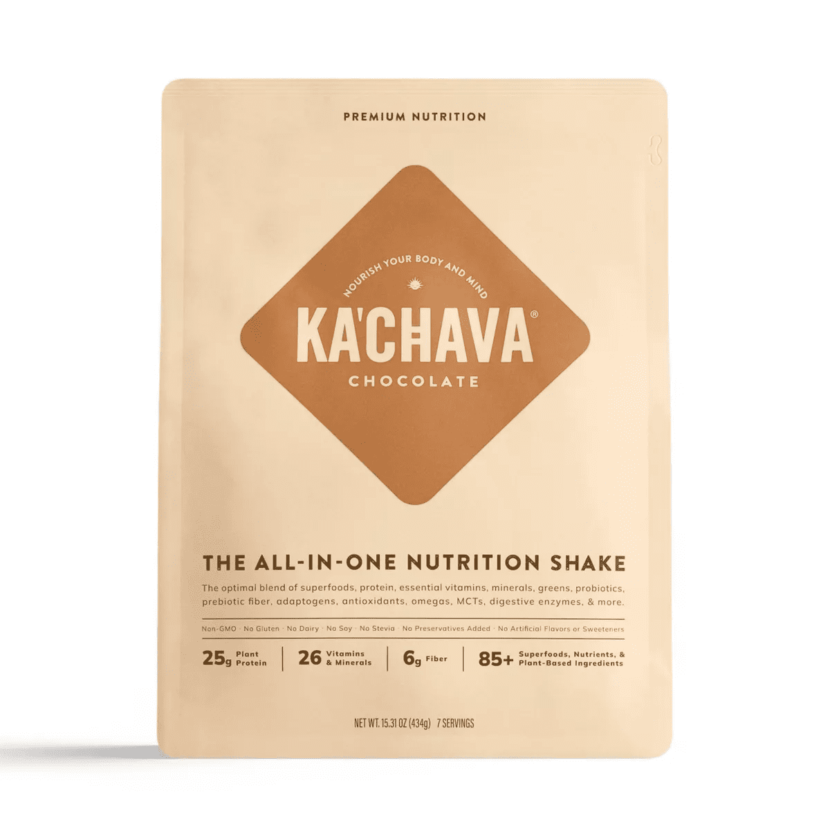 Ka'Chava All-In-One Plant Based Nutrition Shake Powder - Chocolate - 15.31Oz