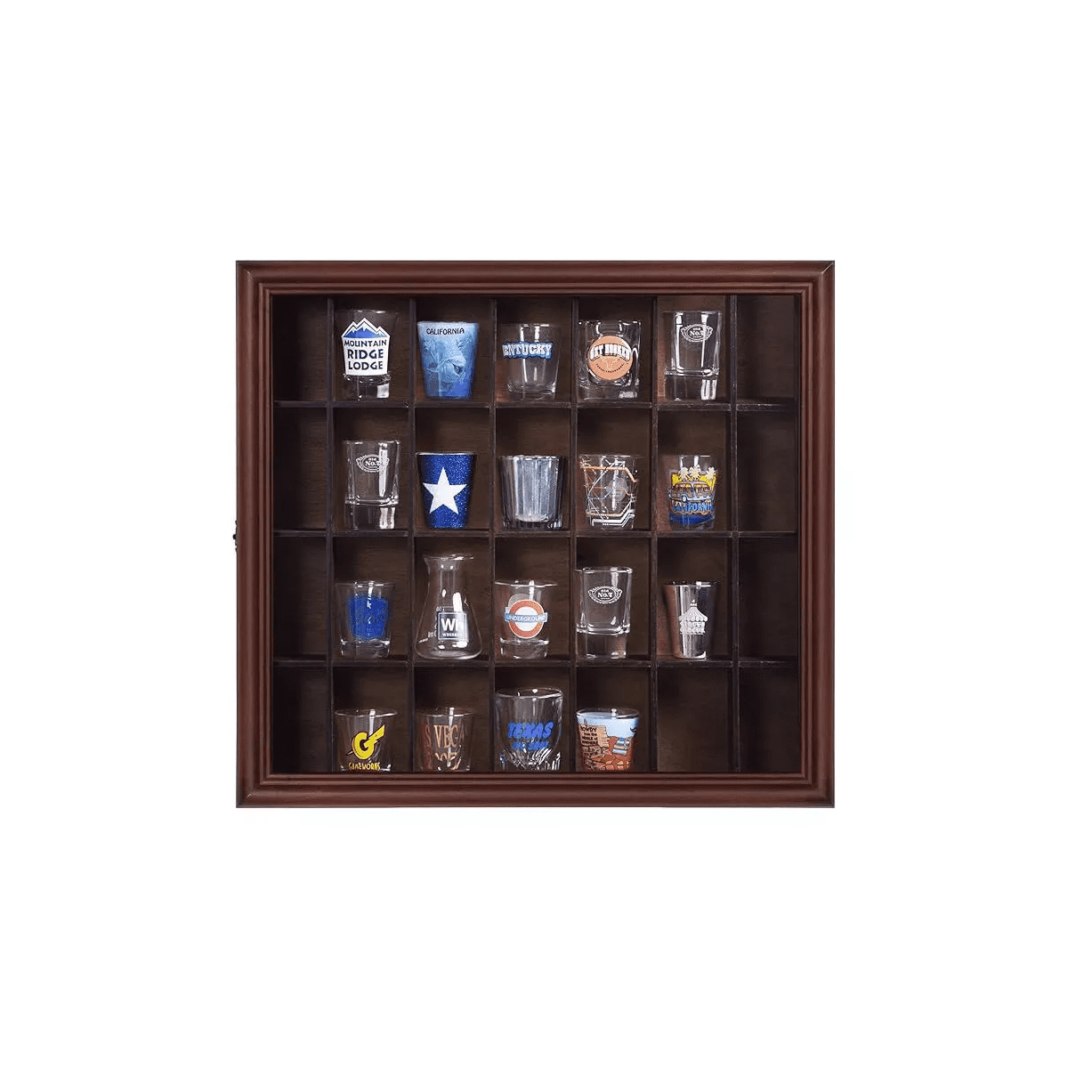 Gallery Solutions 52 Opening Shot Glass Case Display Boxes