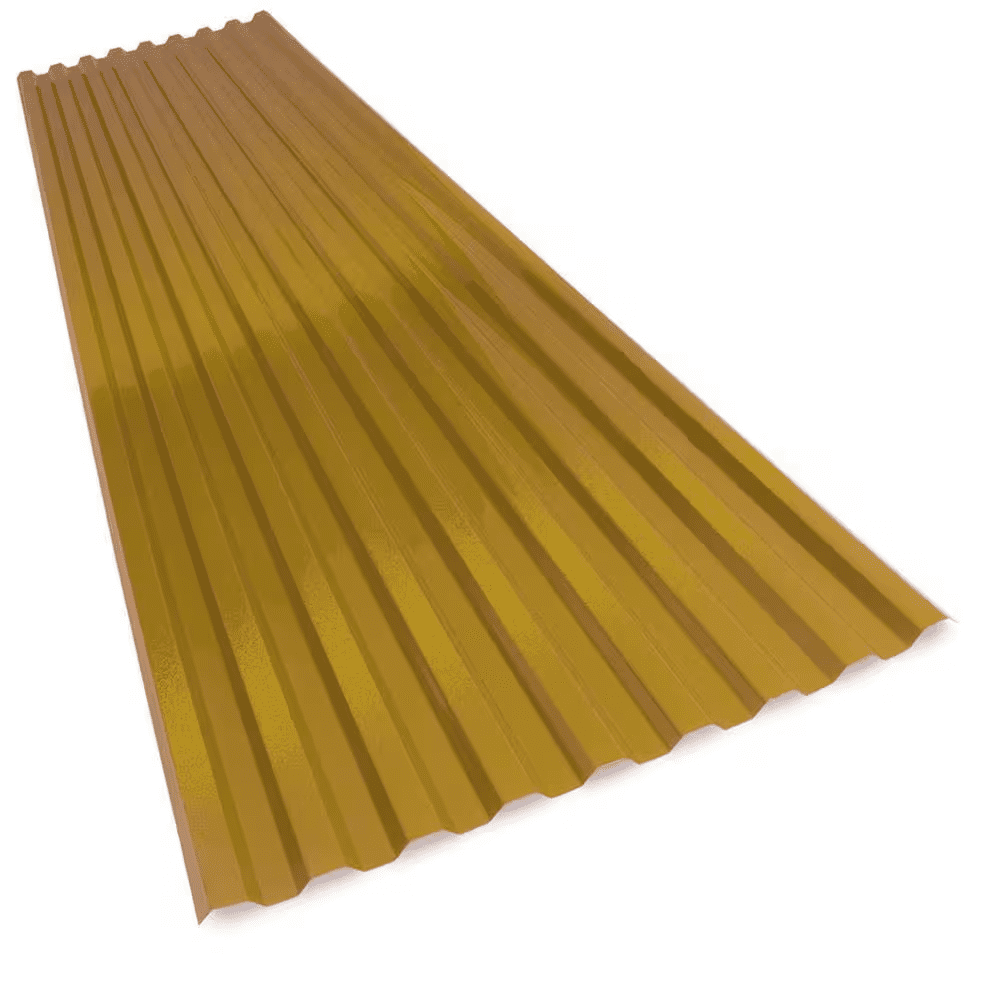 26 In. X 6 Ft. Corrugated Polycarbonate Roof Panel in Gold - Image 3