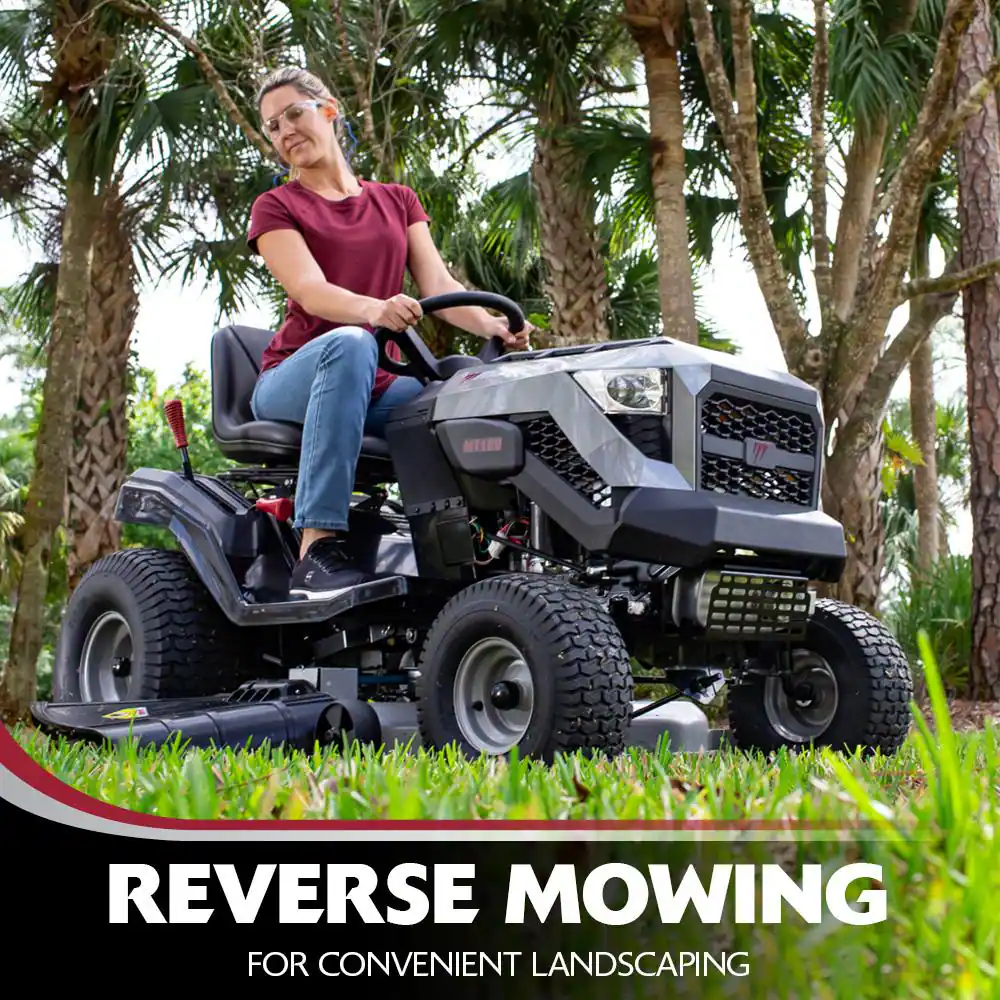 MT100 42 In. 13.5 HP 500Cc E1350 Series Briggs and Stratton Engine 6-Speed Manual Gas Riding Lawn Tractor Mower - Image 9