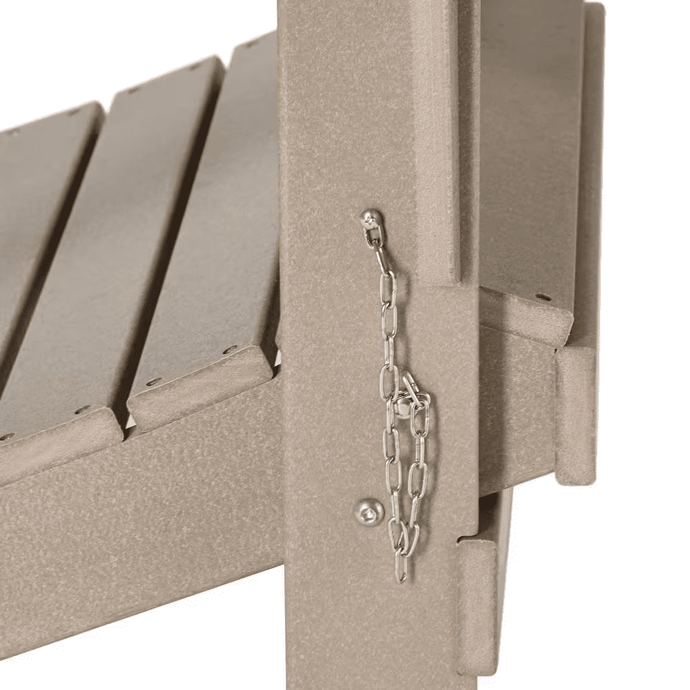 Laguna Fade Resistant Outdoor Patio HDPE Poly Plastic Classic Folding Adirondack Lawn Chair in Weathered Wood - Image 12