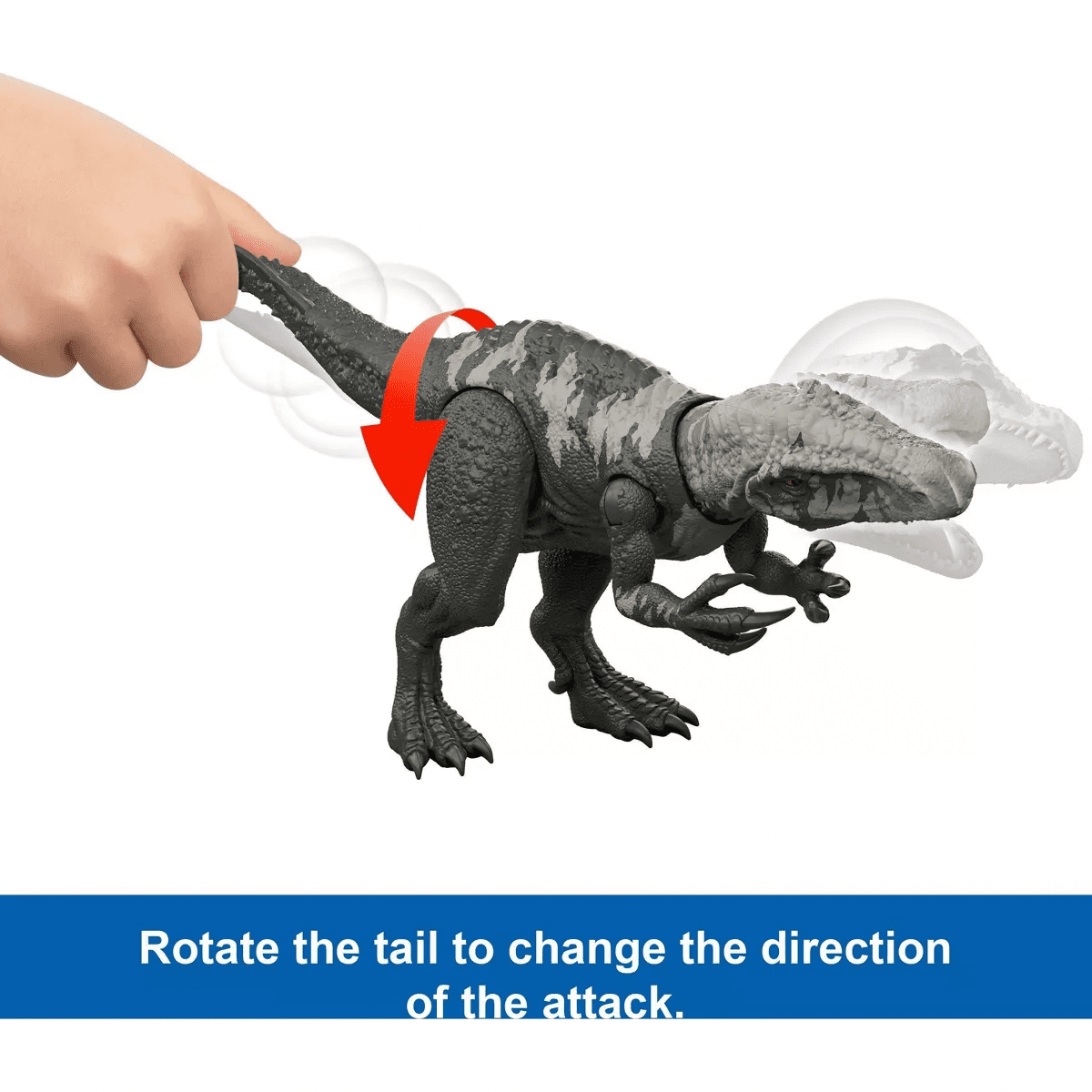Jurassic World Rebirth Gigantic Thrashers Chilantalsaurus Dinosaur Figure Toy, Dual Attack - Image 3