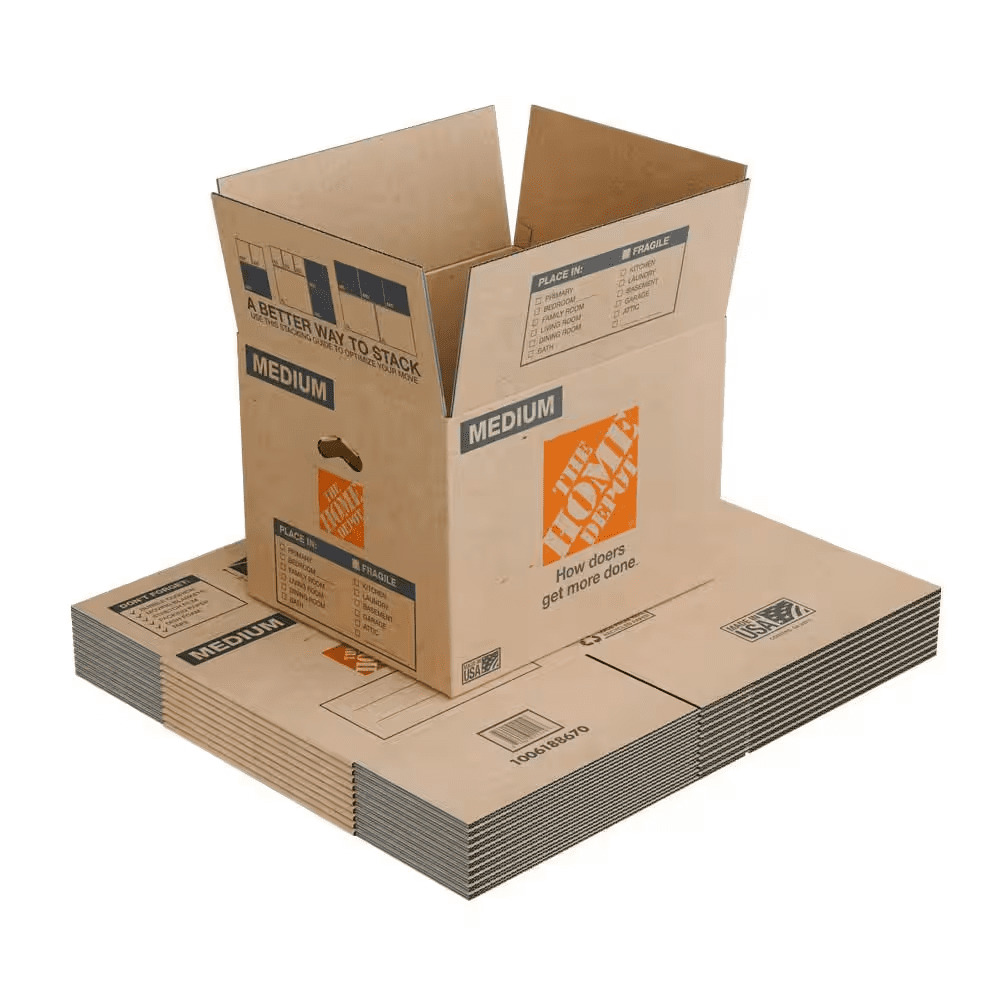 20 In. L X 16 In. W X 15 In. D Medium Moving Shipping and Packing Box with Handles - Image 4