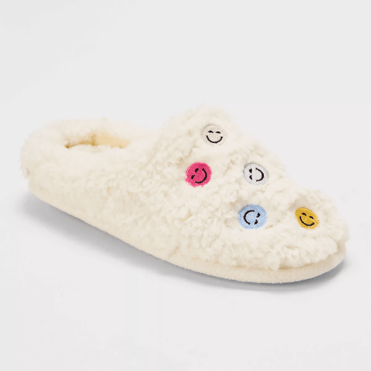 Dluxe by Dearfoams Women'S Smiley Slide Slippers