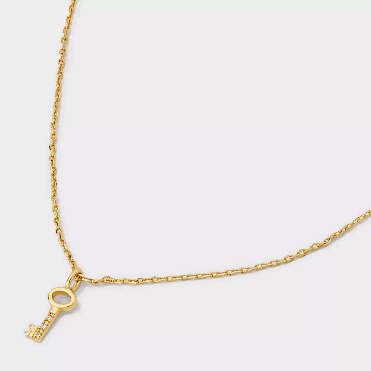 Cubic Zirconia 14K Gold Plated Pave Necklace with Extender - a New Day - Image 5