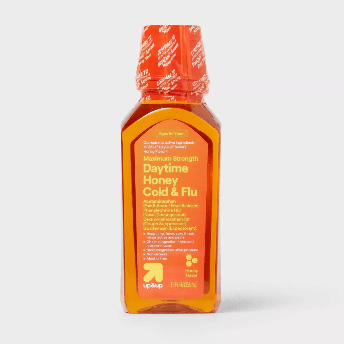 Daytime Maximum Strength Cold & Flu Liquid - Honey - 12 Fl Oz - Up&Up™