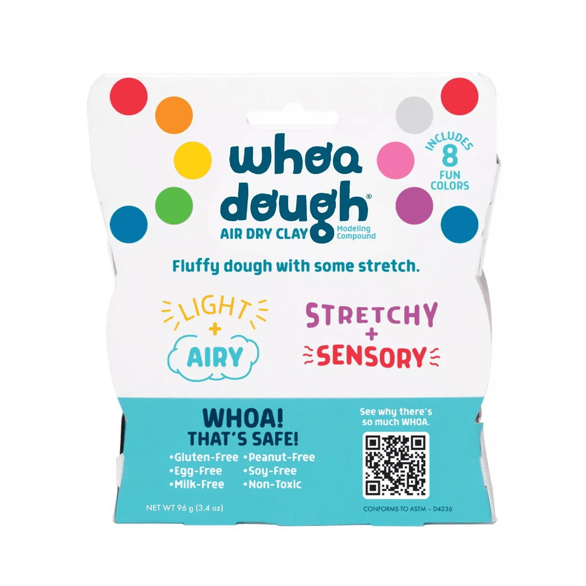 Chuckle & Roar Whoa Dough - Air Dry Clay: Creative Thinking, Fine Motor Skills, Modeling Dough, 8 Pieces - Image 2
