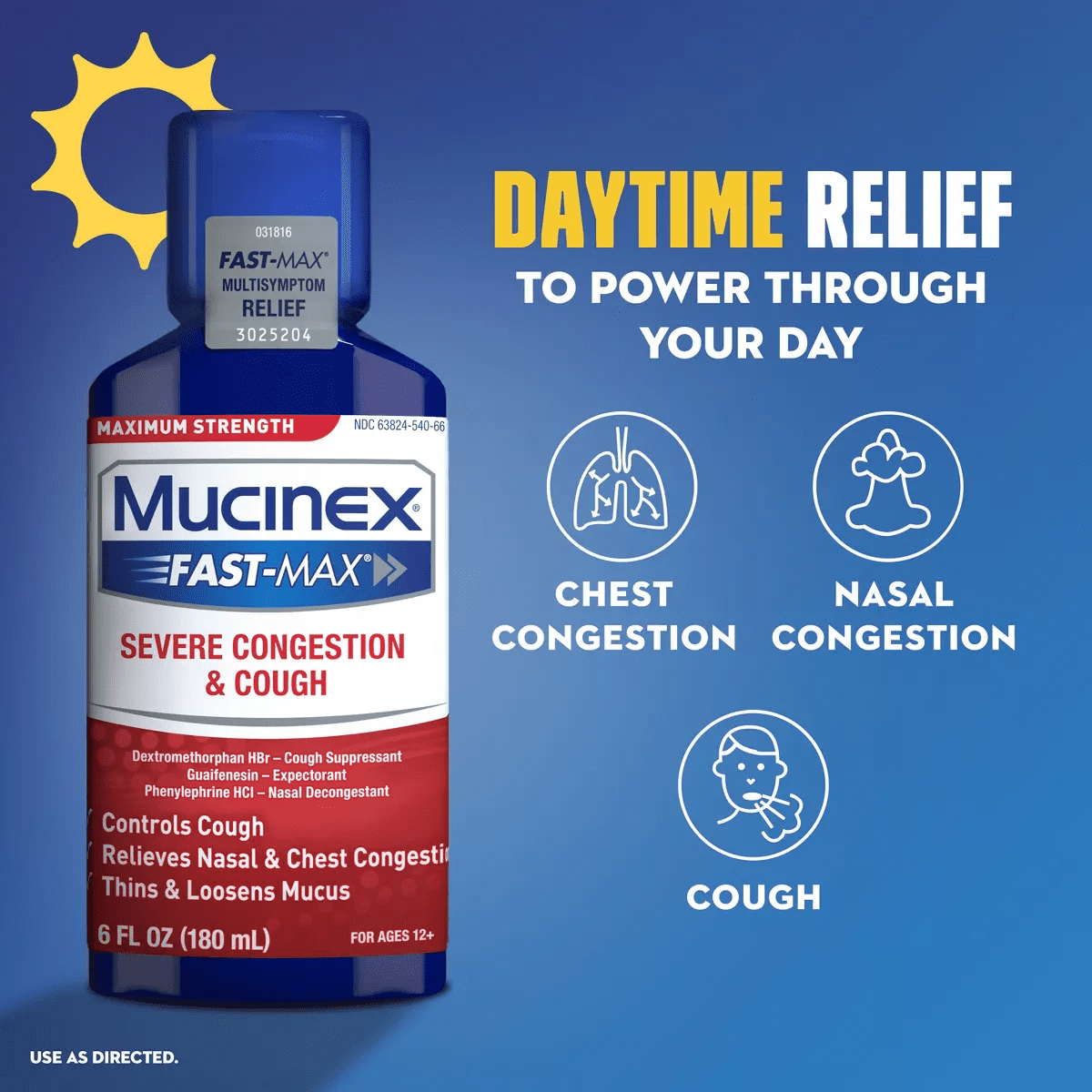 Mucinex Max Strength Congestion, Cough, Cold & Flu Medicine - Day & Night - Liquid - 6 Fl Oz/2Ct - Image 4