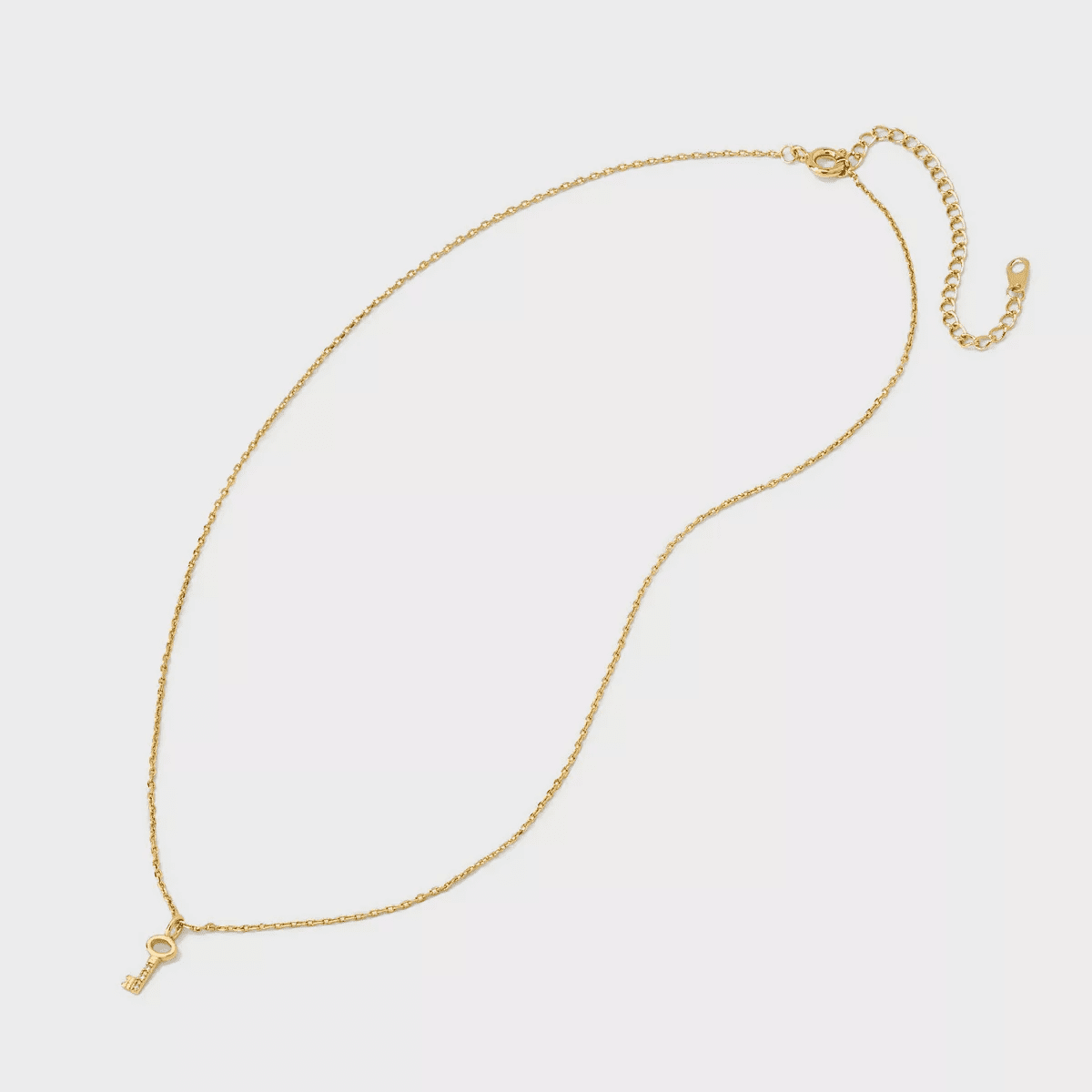 Cubic Zirconia 14K Gold Plated Pave Necklace with Extender - a New Day - Image 4