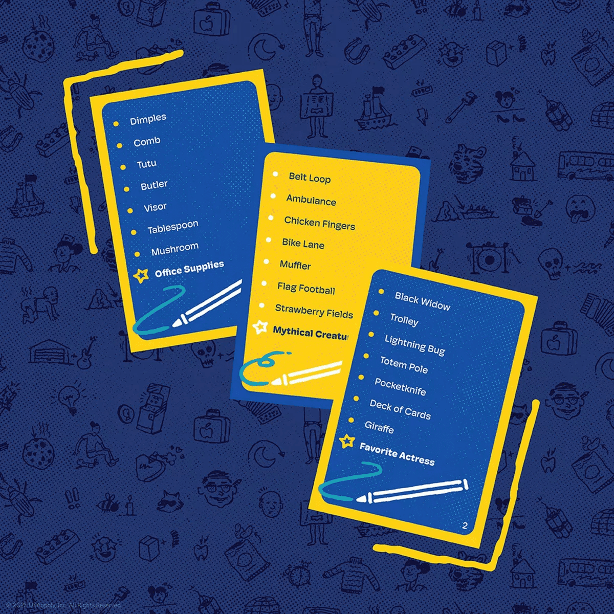 The Op Games Telestrations 6 Player Game: Social Skills Educational Party Game, Includes Cards & Dry Erase Boards - Image 3