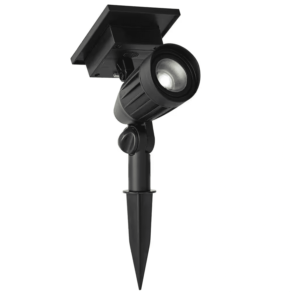 Solar 50 Lumens Black Outdoor Integrated LED Adjustable Beam Spotlight (2-Pack); Weather/Water/Rust Resistant - Image 10