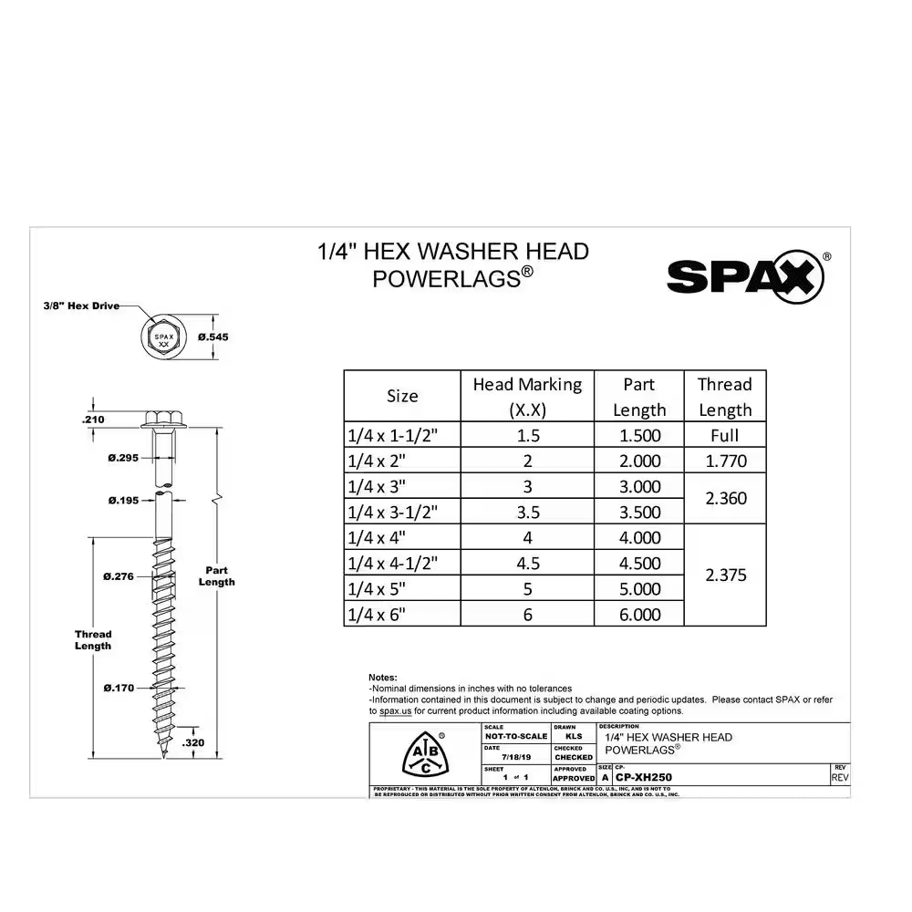 1/4 In. X 3 In. Exterior Hex Head Structural Wood Lag Screws Powerlags Hex (50 Each) Bit Included - Image 10