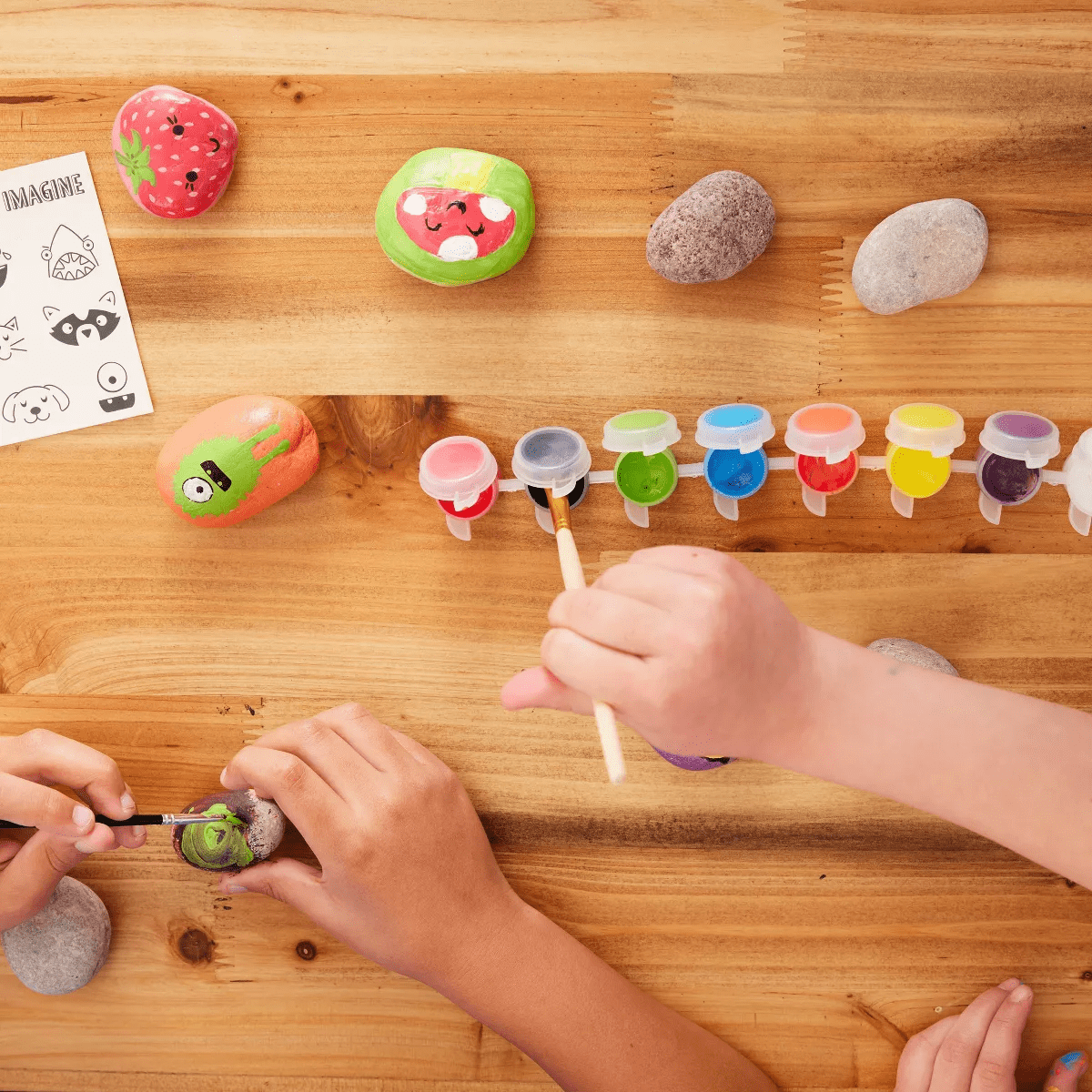 Hide & Seek Rock Painting Kit - Creativity for Kids: Paints, Stickers, Rocks, Brush, Craft Activity for Ages 6+ - Image 5