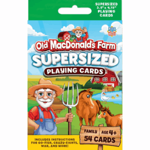 Masterpieces Kids Games - Old Macdonald'S Farm - Supersized Travel Playing Cards