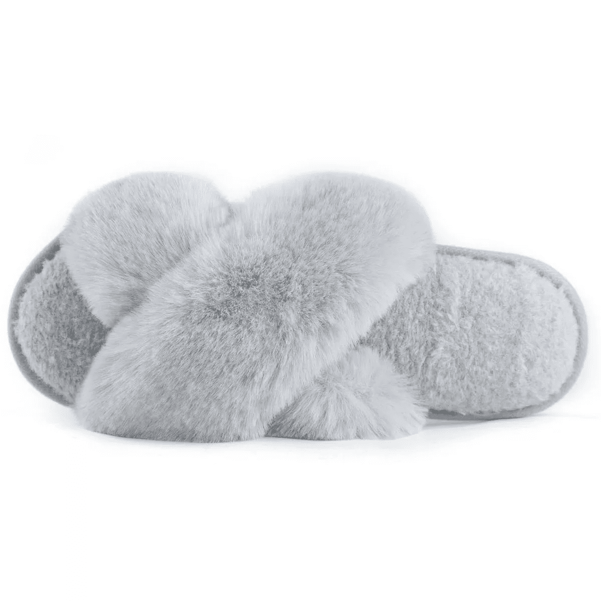 Rockdove Women'S Adeline Cross-Band Faux Fur Slide Slipper - Image 4