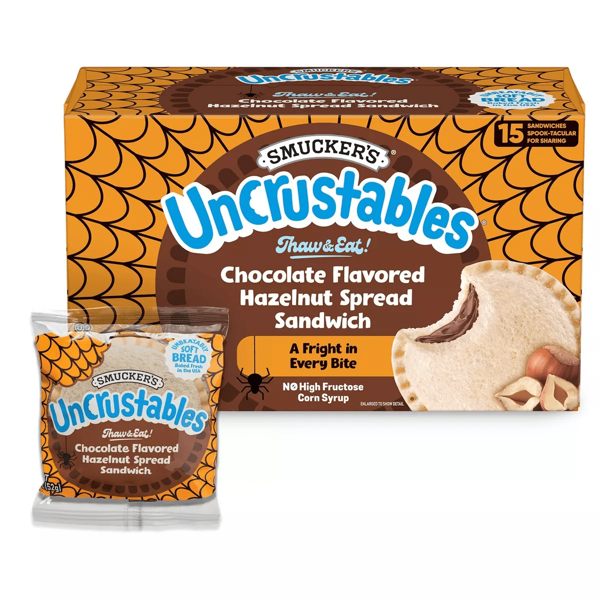 Smucker'S Uncrustables Frozen Chocolate Flavored Hazelnut Spread Sandwich - Image 2