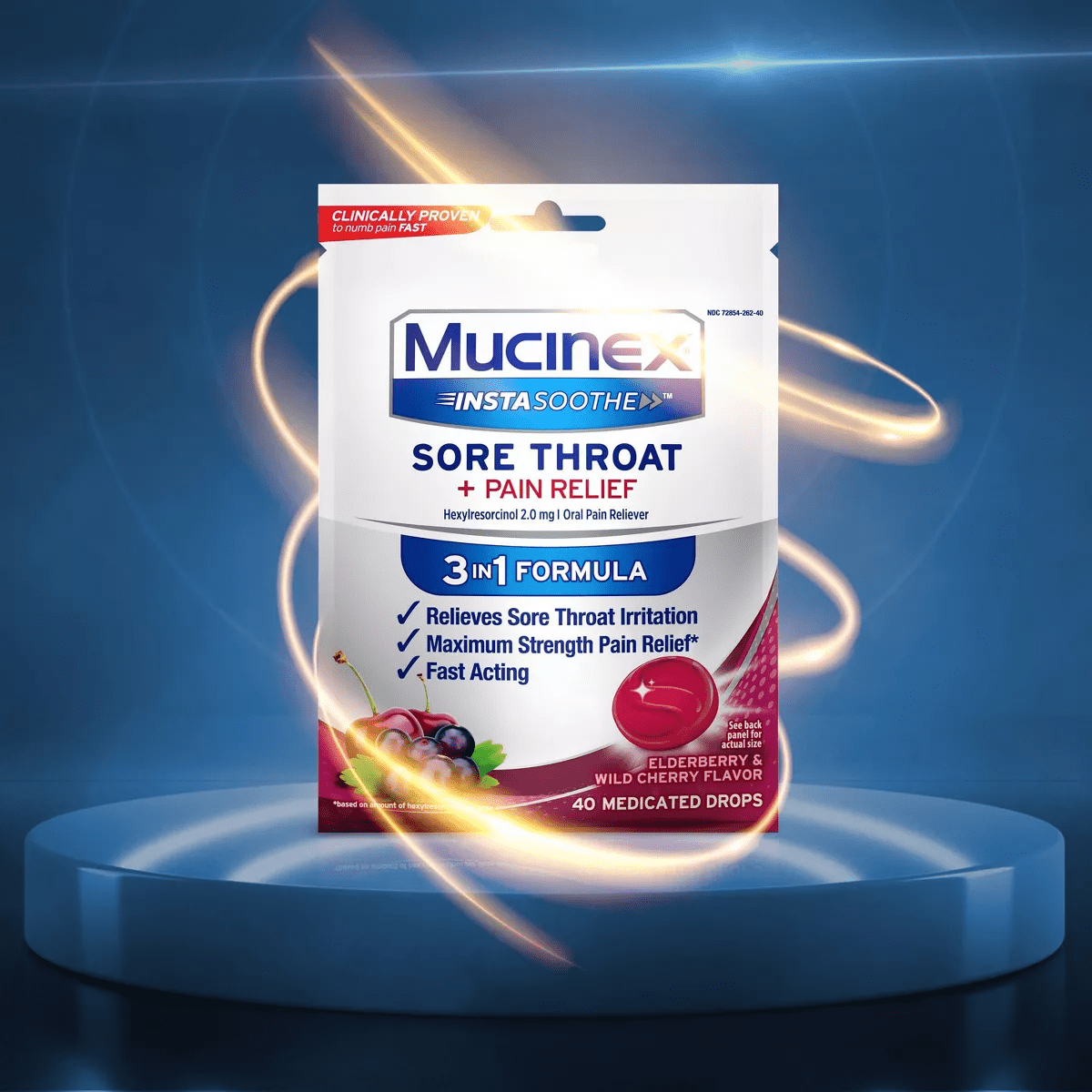 Mucinex Instasoothe Sore Throat Pain Relief - Elderberry & Wild Cherry - 40Ct - Image 5