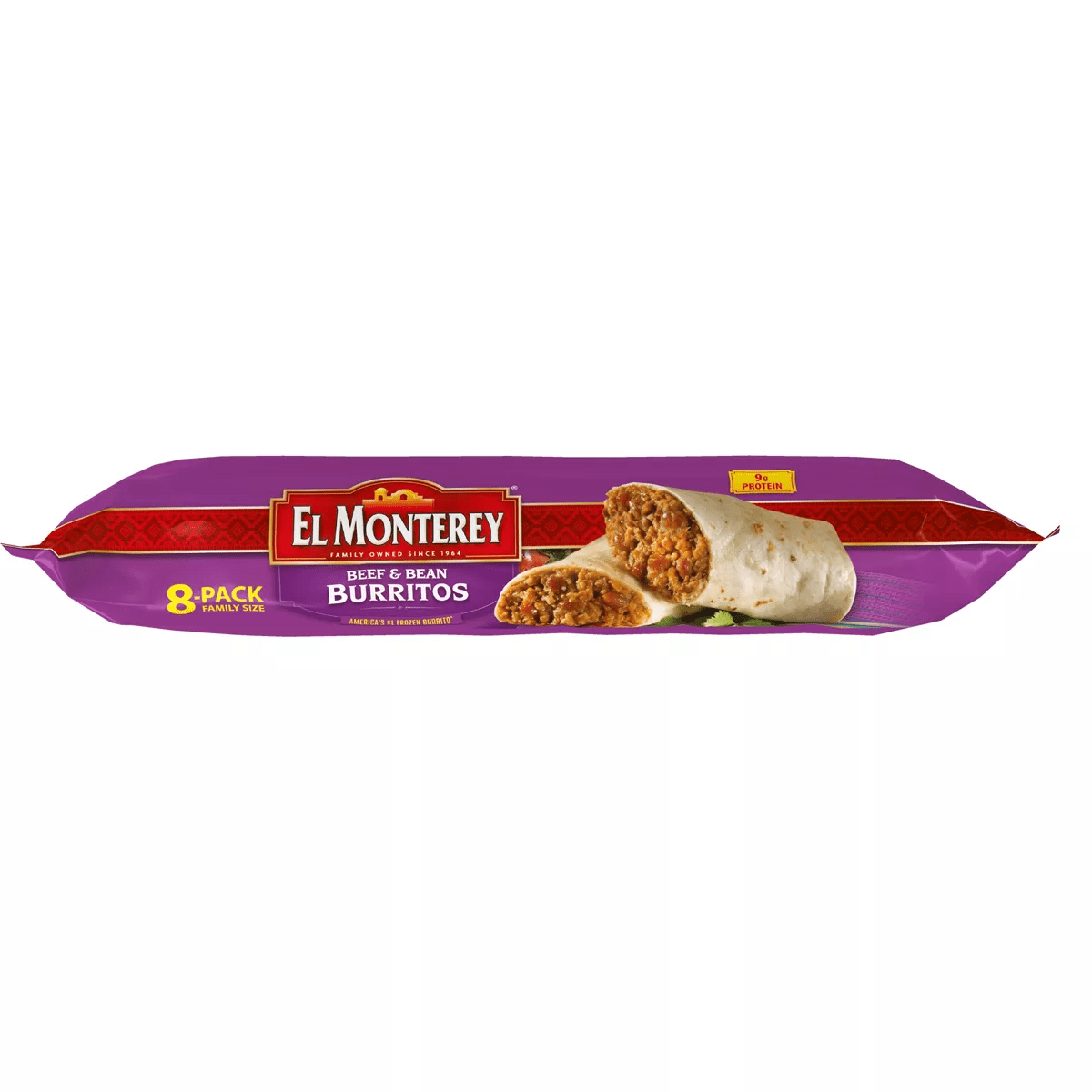 El Monterey Family Pack Beef & Bean Frozen Burritos - 32Oz/8Ct - Image 3