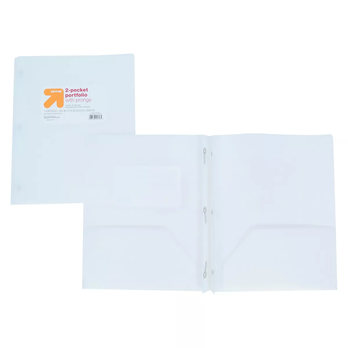 2 Pocket Plastic Folder with Prongs - Up&Up - Image 5
