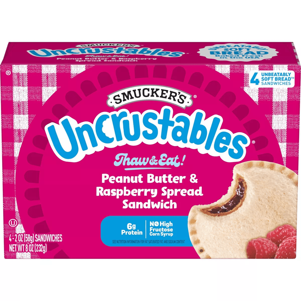 Smucker'S Uncrustables Frozen Peanut Butter & Raspberry Spread Sandwich - Image 11
