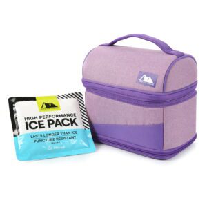 Expandable Lunch Box with Ice Pack, Lavender Purple