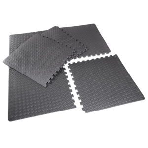 22.3" X 22.3" Gray Foam Interlocking Floor Mats, 6 Piece