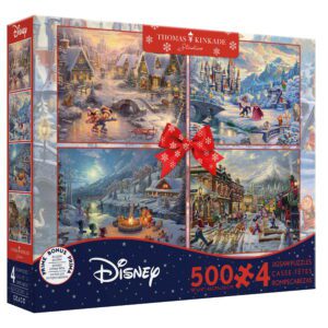 4 in 1 Thomas Kinkade Holiday Collection Multipack Interlocking Jigsaw Puzzles