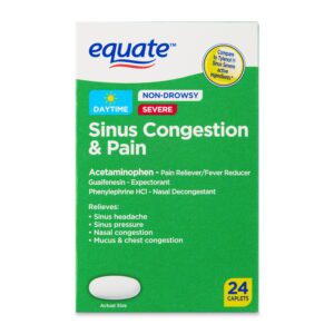 Non-Drowsy Severe Sinus Congestion & Pain Caplets, 24 Count