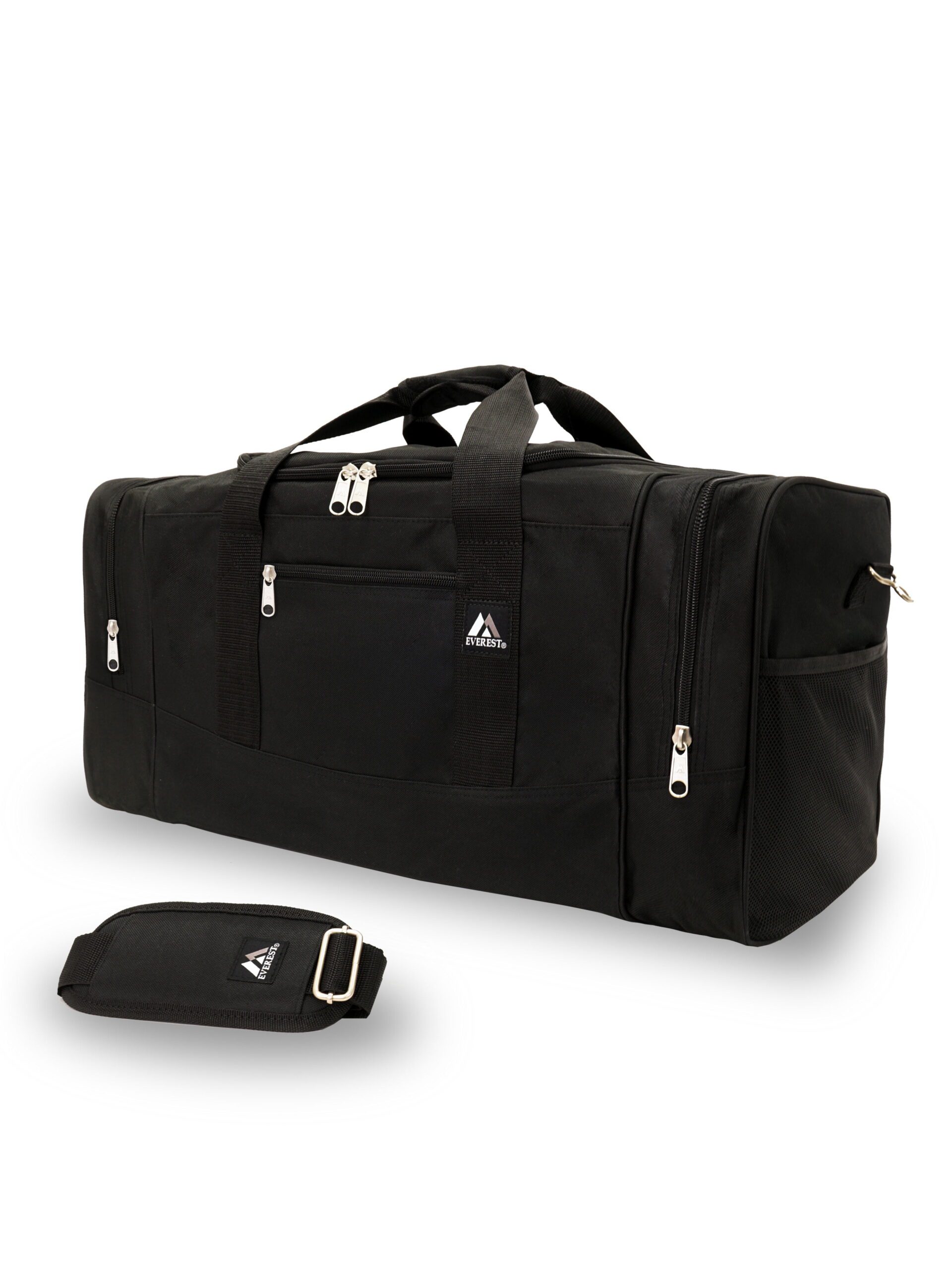 Unisex 25" Dual Zippered Sport Duffel Bag, Black