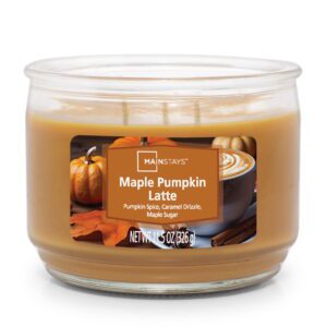 3-Wick Glass Jar Candle, Maple Pumpkin Latte, 11.5 Oz