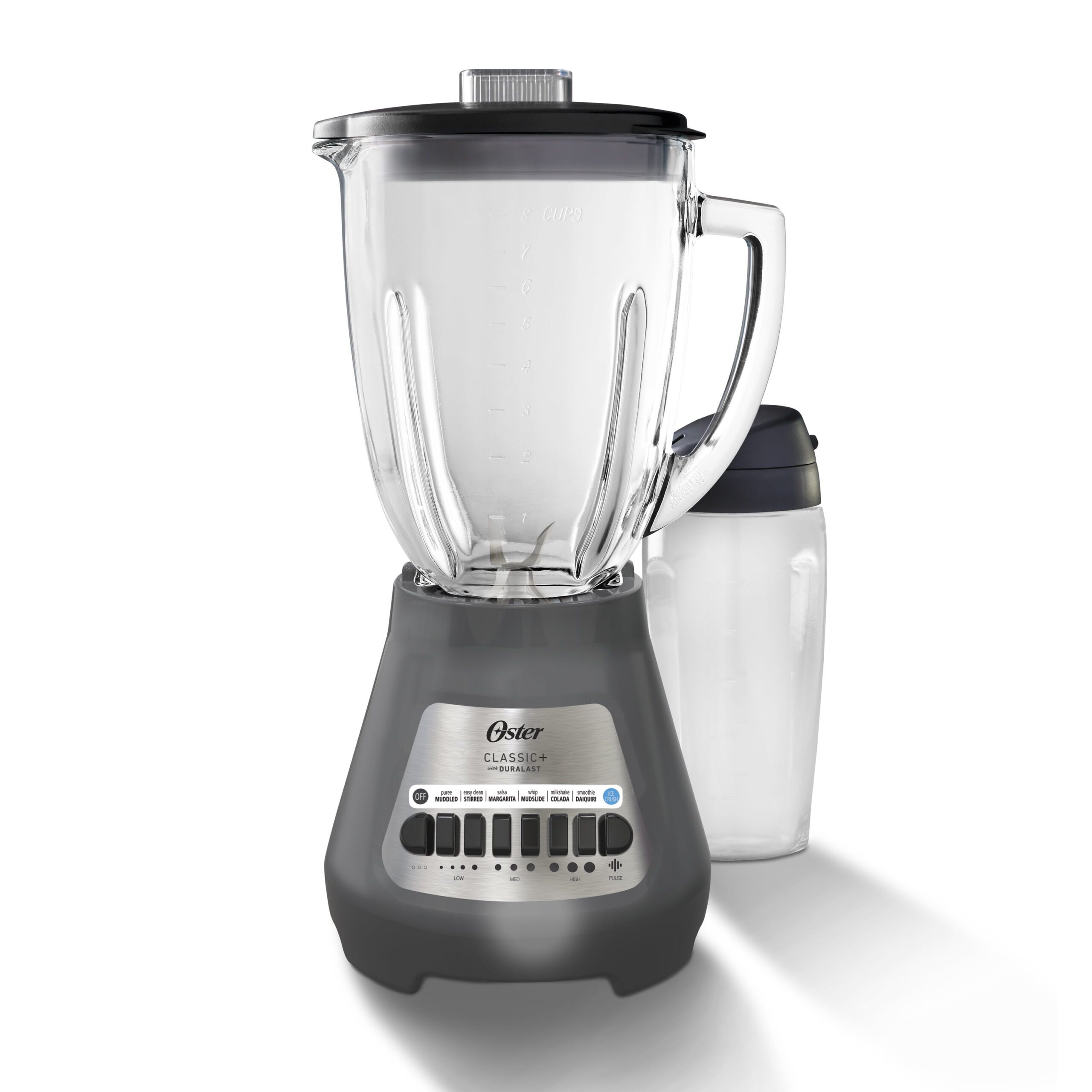 Party Blender XL, 8-Cup Glass Jar Blender with 20Oz Blend-N-Go Cup, 8 Speeds