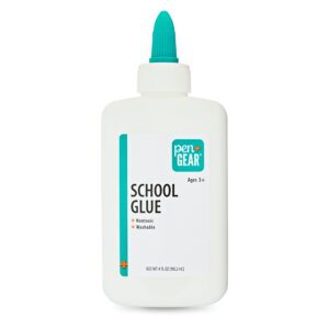 Washable School Glue, White, 4 Oz, 118Ml, 0.271 Lb, Art and Craft, for Slime, Dry in 30 Min