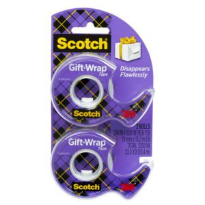 Gift Wrap Tape, 3/4 In. X 600 In., 2 Dispensers