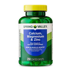 Calcium, Magnesium & Zinc plus Vitamin D3 Coated Caplets, 250 Count