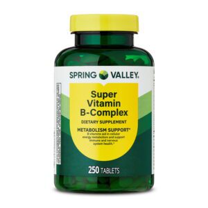 Super Vitamin B-Complex, 250 Count, Dietary Supplement Tablets for Metabolism Support
