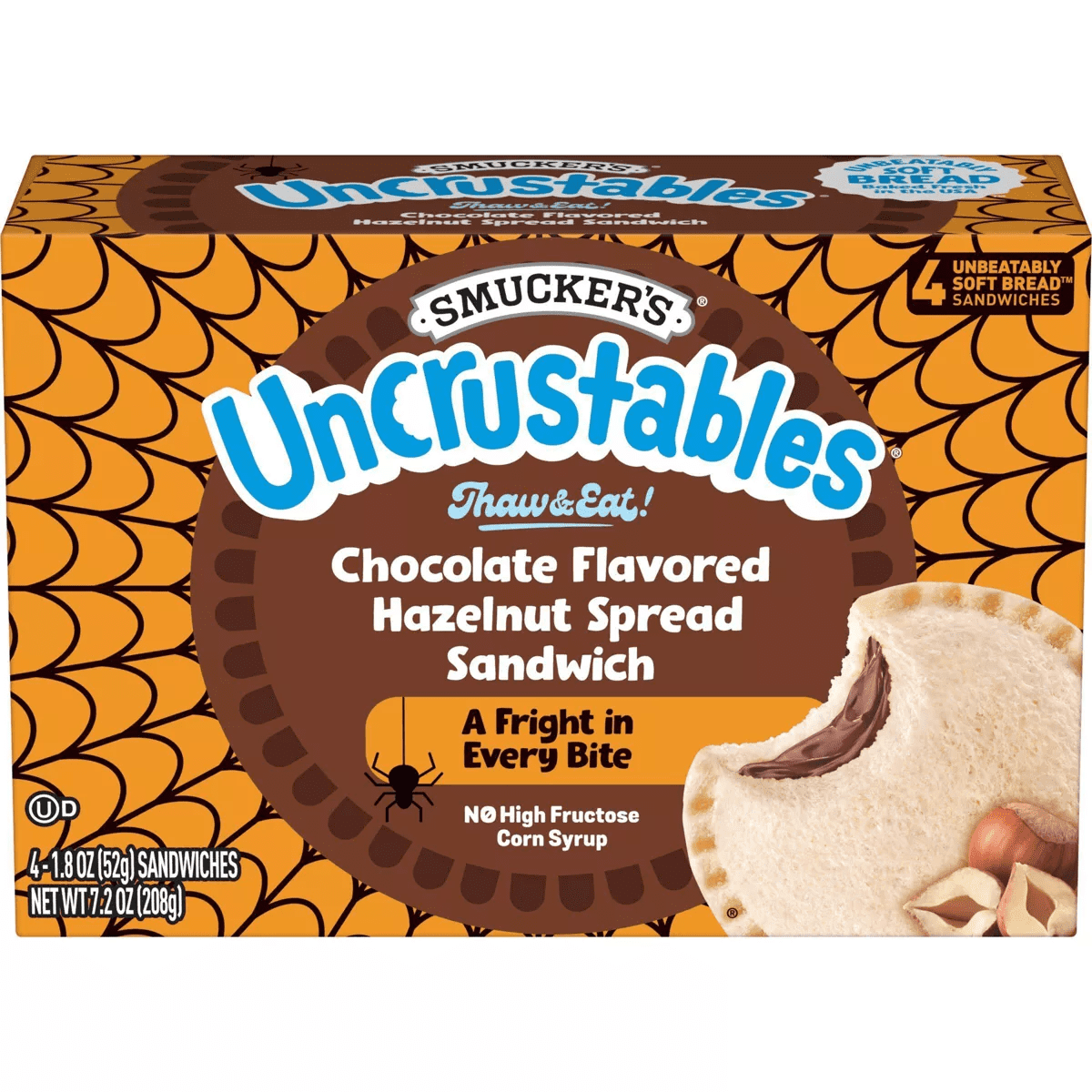 Smucker'S Uncrustables Frozen Chocolate Flavored Hazelnut Spread Sandwich - Image 10