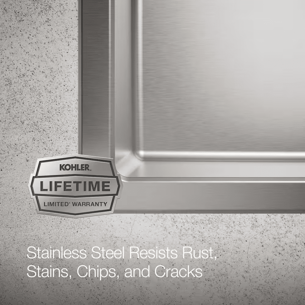 Cursiva Stainless Steel 27 In. Single Bowl Drop-In Kitchen Sink - Image 9