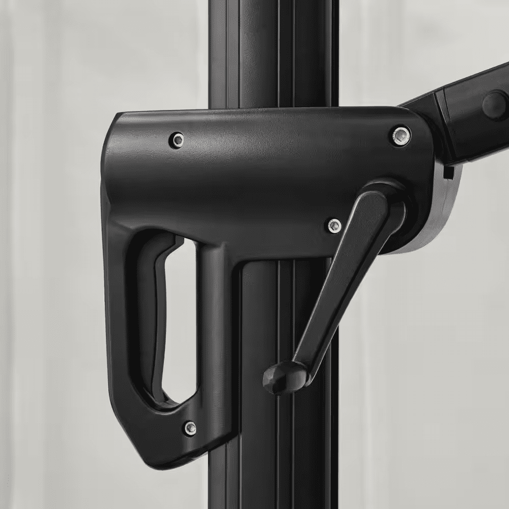 11 Ft. Aluminum Cantilever Solar LED Offset Patio Umbrella in Putty Beige - Image 5