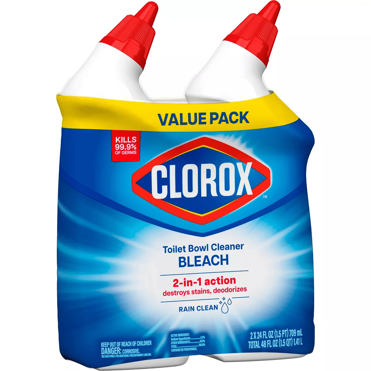 Clorox Rain Clean Toilet Bowl Cleaner with Bleach - 24Oz/2Ct - Image 12
