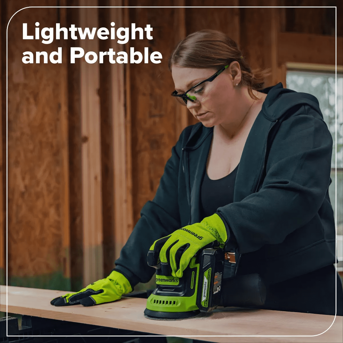 Greenworks POWERALL 24V Cordless 5In Orbital Sander with 2Ah Battery and Charger - Image 5