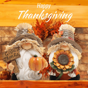 Fall Thanksgiving Scarecrow Gnomes with Pumpkin and Sunflower Table Decorations for Home Creative Thanksgiving Centerpieces Gifts 2PCS