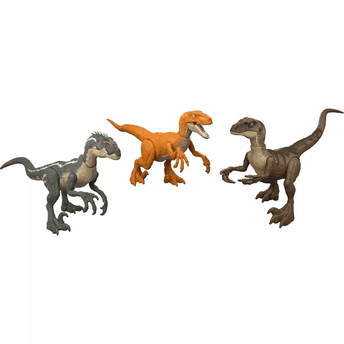 Jurassic World Jurassic Park I II and III Velociraptor Trilogy Set, 3 Action Figures with Attack - Image 12