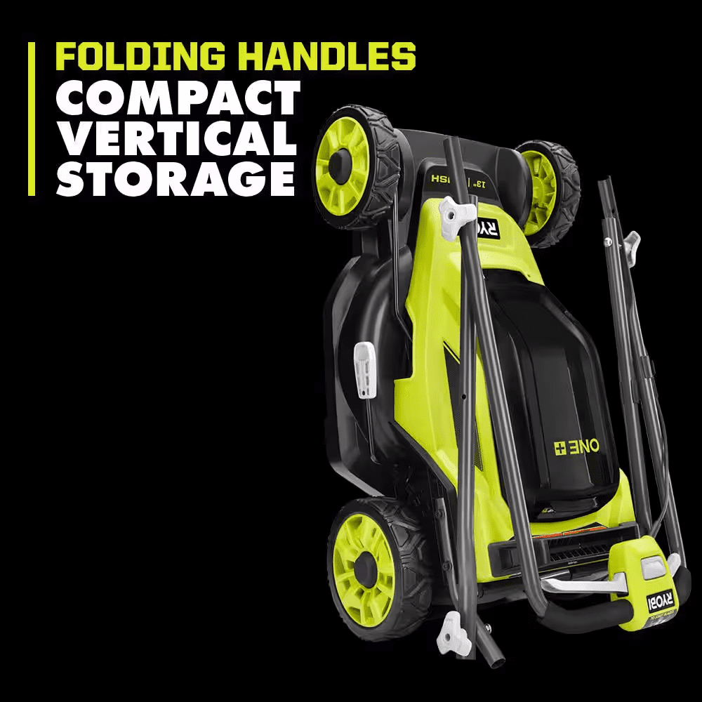 ONE+ 18V 13 In. Cordless Battery Walk behind Push Lawn Mower and 250 CFM Blower with (2) Batteries and (2) Chargers - Image 7