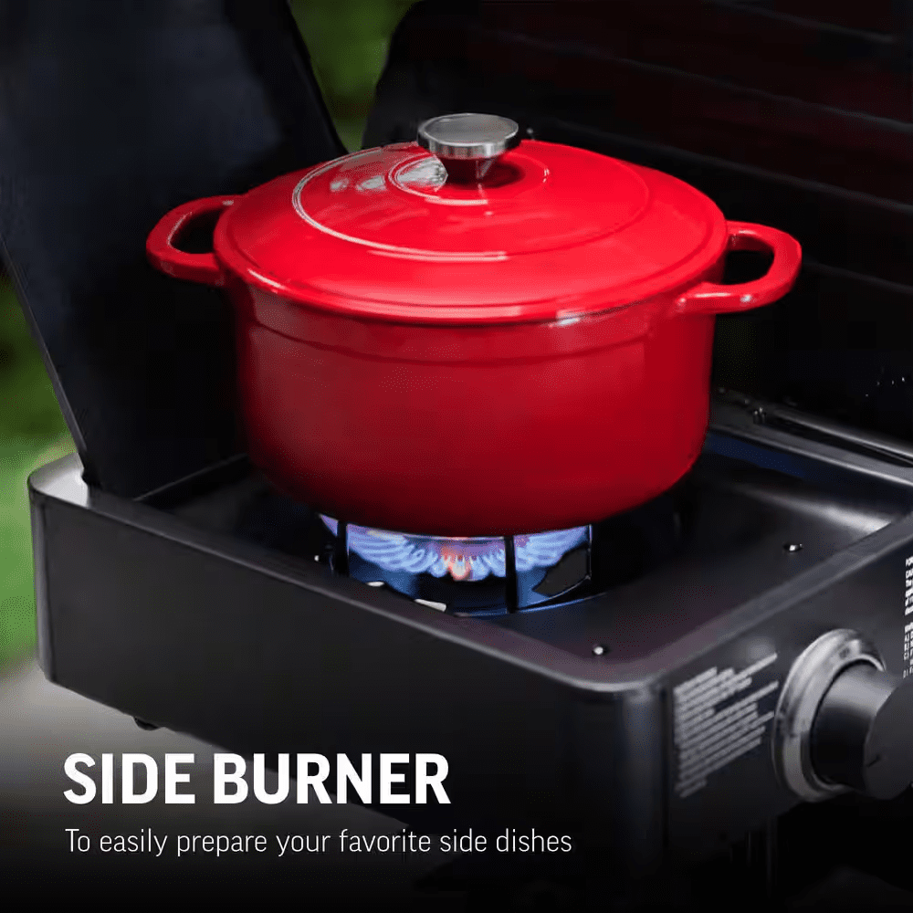 Texas Trio 4-Burner Dual Fuel Grill with Smoker in Black - Image 10