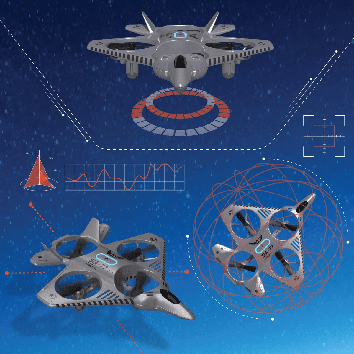 Sharper Image Thunderbolt Jet X Mini Drone: Remote Control, Beginner Level, Indoor/Outdoor Use, 5-Minute Flight Time - Image 4