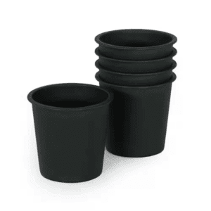 New 7.9 In. L X 7.9 In. W X 6.7 In. H 1.5 Qts. Black Indoor/Outdoor Plastic round Nursery Pots with Drainage (5-Pack)