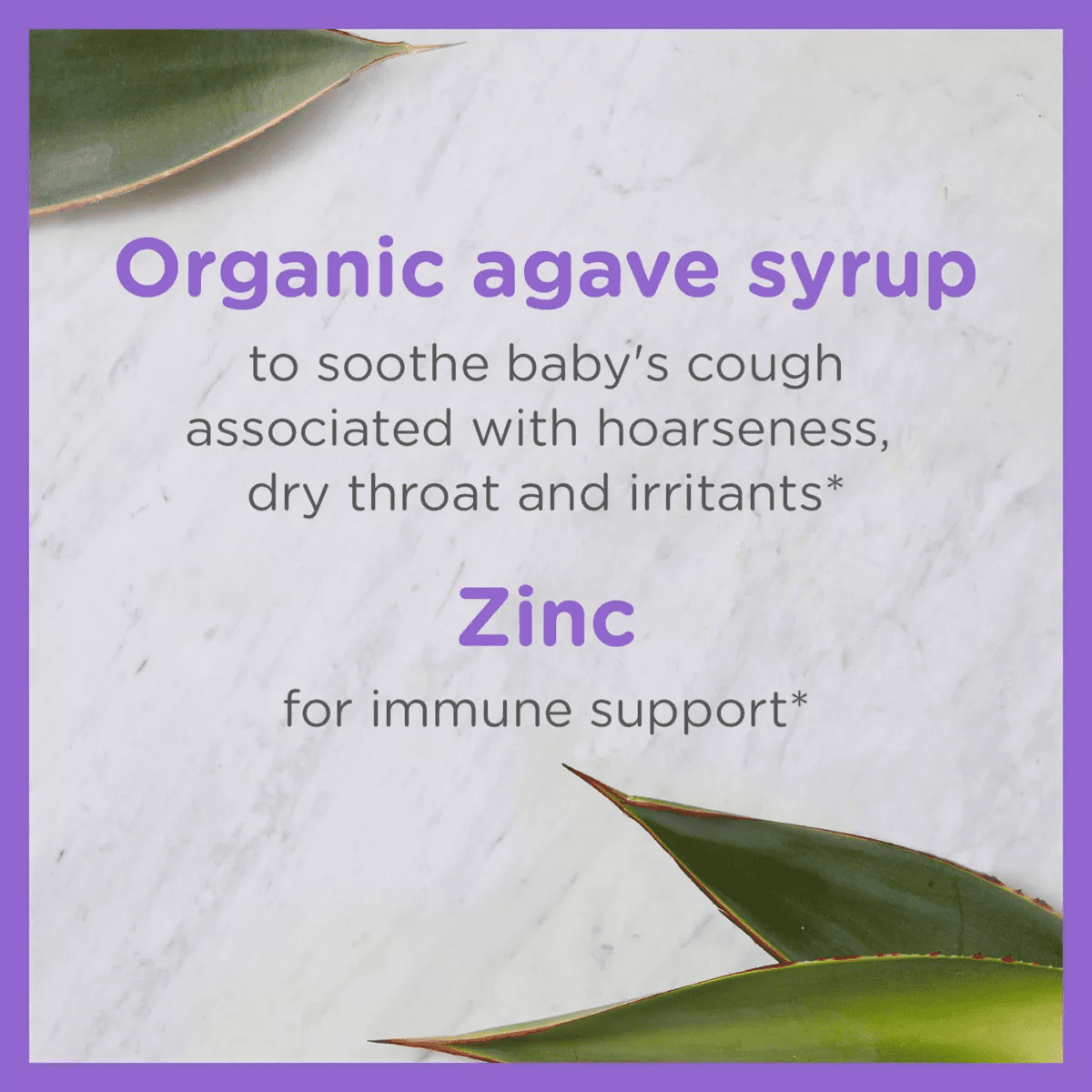 Zarbee'S Baby Cough Syrup + Immune with Organic Agave & Zinc - Natural Grape Flavor - 2 Fl Oz - Image 3