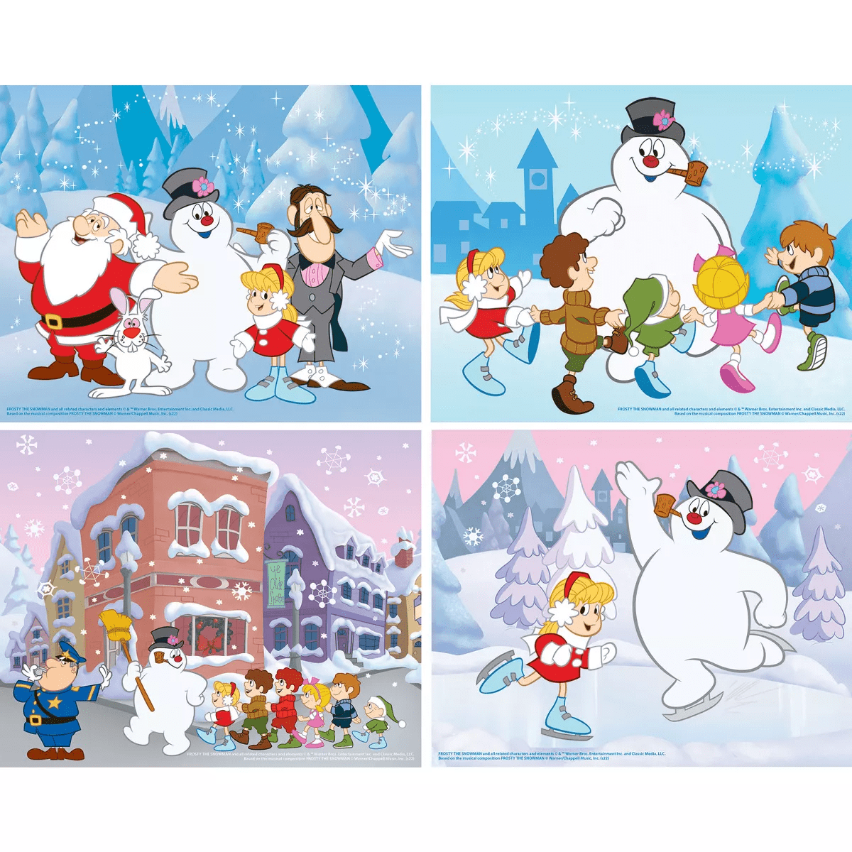 Masterpieces Kids Puzzle Set - Frosty the Snowman 4-Pack 100 Piece Puzzles - Image 3