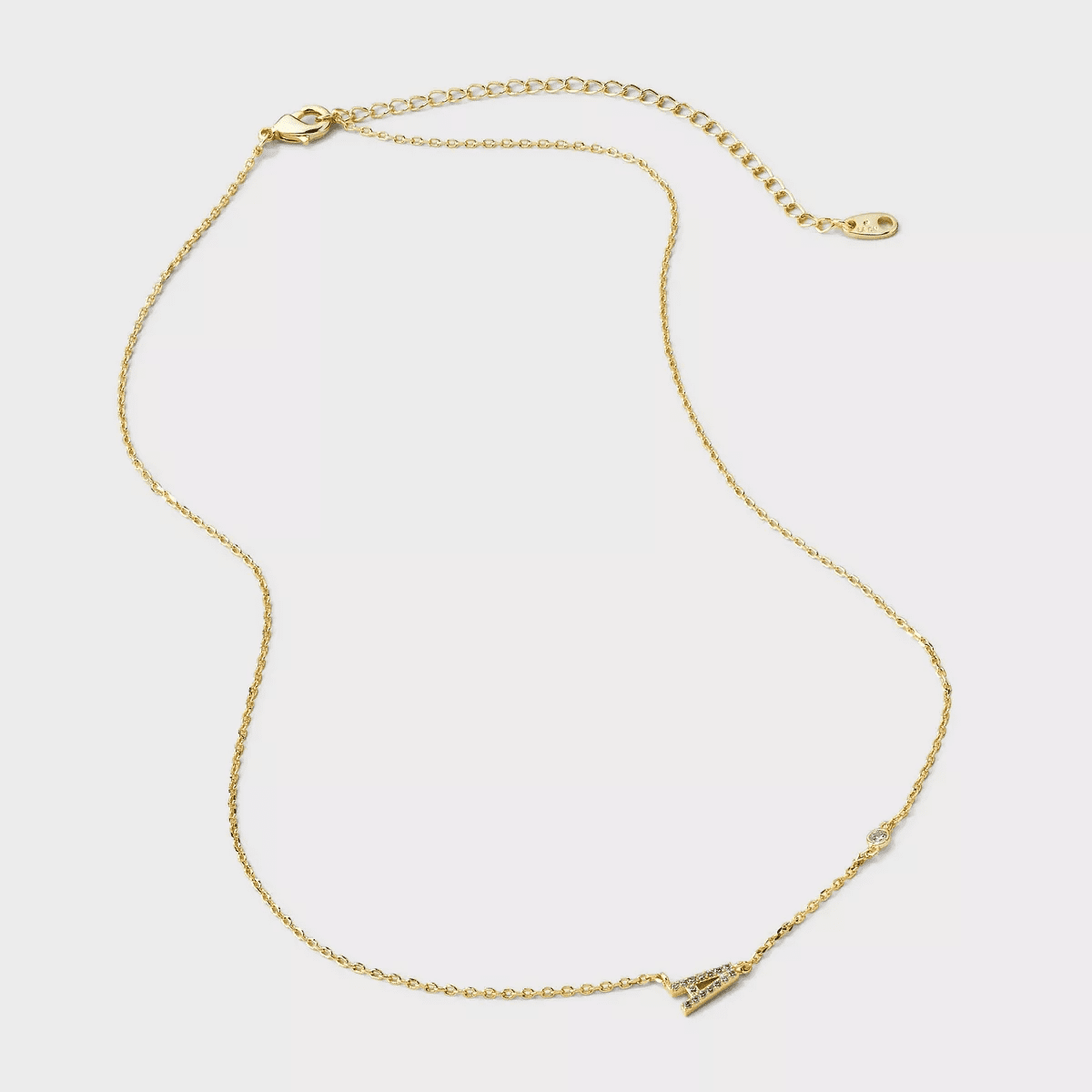14K Gold Dipped Cubic Zirconia Initial Necklace - a New Day - Image 2