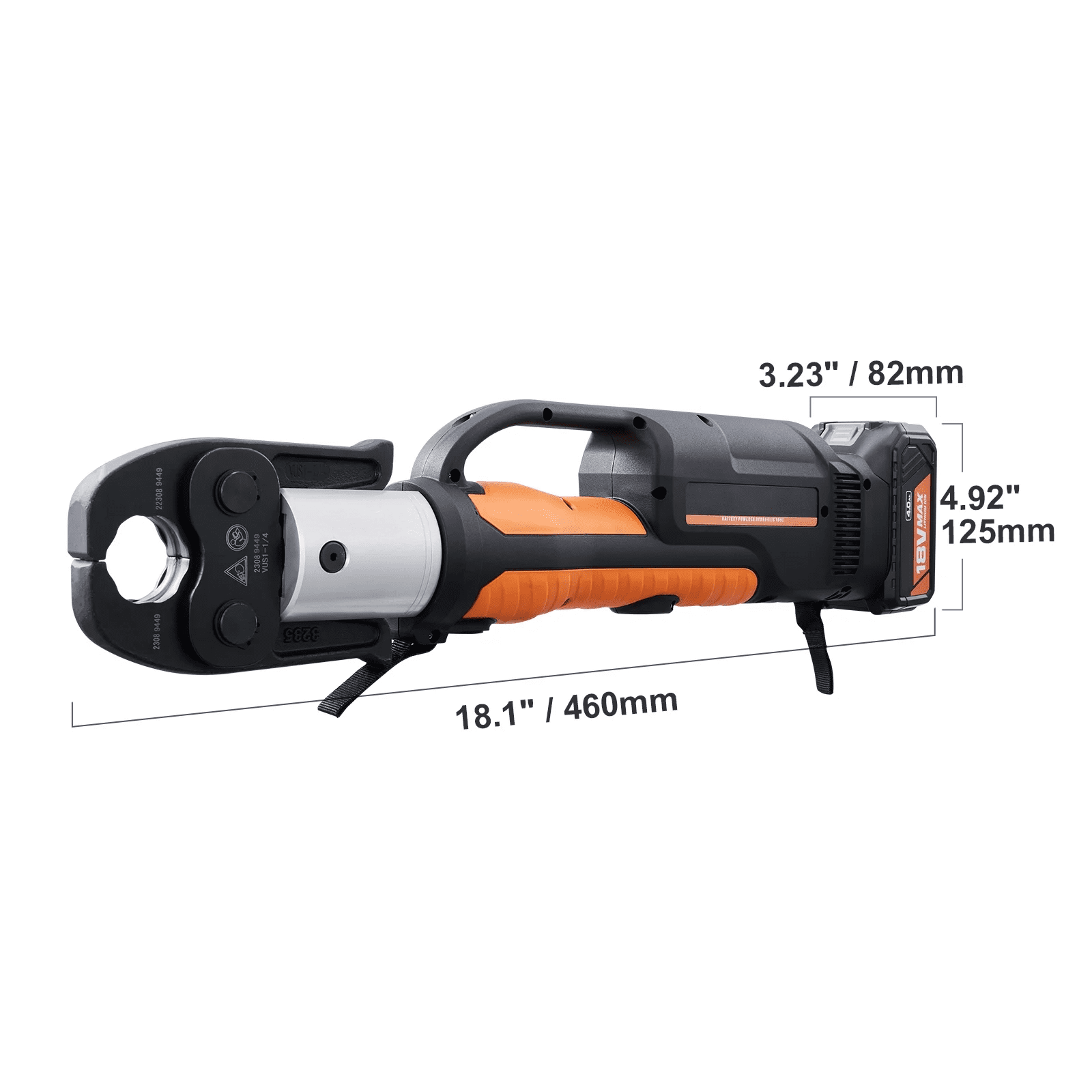 Pro Press Tool for Copper Pipe, 18V Electric Pipe Crimping Tool for 1/2" to 2" Stainless Steel, Compact Plumbing Pipe Press Tool with 6 Pro Press Jaw Brushless Motor & 2Pcs 4AH Battery - Image 8